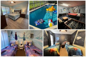 Mickey's Mansion - 4 mi to Disney, 8BR 4.5 bath, Private Pool/spa, Game Room